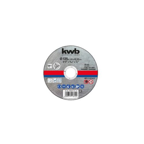 KWB 100 komada reznih ploča za INOX 125&amp;times;1.0mm &amp;ndash; 711812 Slike