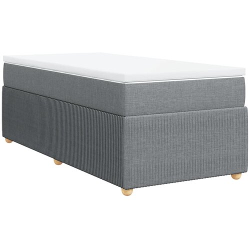 Maison Chic Box spring postelja - Vzmetna postelja z vzmetnico svetlo siv 100x200 cm blago SL23083, (21891659) Slike
