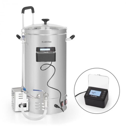Klarstein Brauheld Pro, kotel za slad, 2500 W, 30 L, 30 - 100 °C, obtočna črpalka, plemenito jeklo Cene