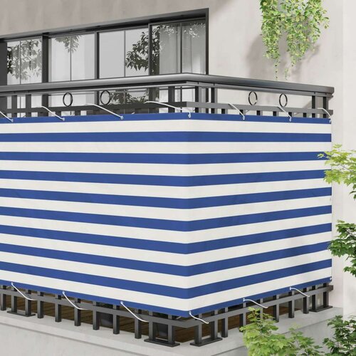  Balcony ekran Plava i bijela 110 x 600 cm Oxford tkanina Slike