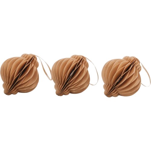 Eulenschnitt Papirnati novoletni okraski 10 cm, 3-delni set - rjava Cene