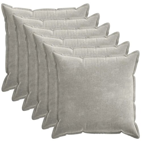  Presvlaka za jastuk 6 kom. HOUTEN Svjetlosiva 80 x 80 cm - Svjetlosiva 80 x 80 cm 6 Cene