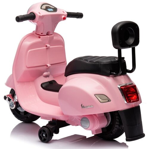  Skuter Vespa na akumulator sa sjedi&amp;scaron;tem od eko kože i naslonom - roza Slike