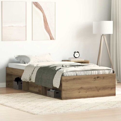 vidaXL Posteljni okvir brez vzmetnice artisian hrast 75x190 cm Cene