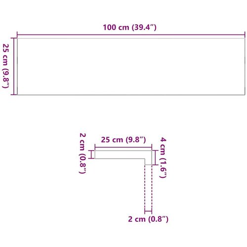 VidaXL Gazi&amp;scaron;ta stepenice 2 kom tamnosmeđi 100x25x2 cm masivna hrast Slike
