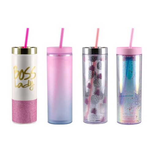  Style Trend, čaša sa cevčicom, plastična, 470ml, miks ( 705502 ) Cene