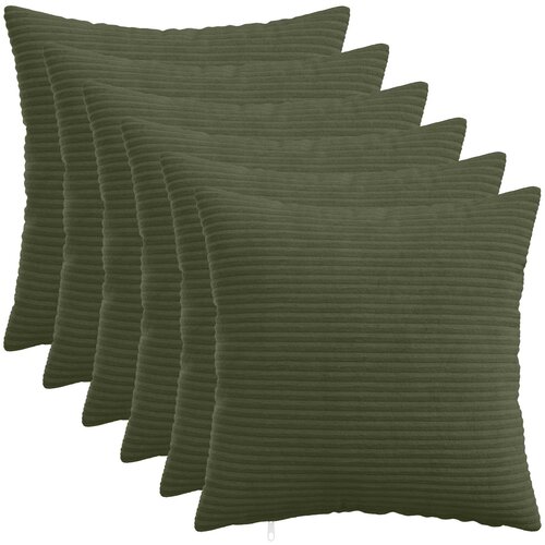  Presvlaka za jastuk 6 pcs HEERLEN Zelena 45 x 45 cm Kord Cene
