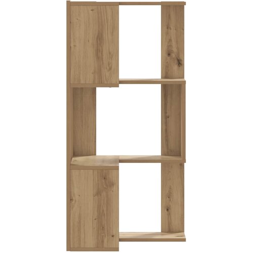  Kutni regal z knjige 3 razine artisian hrast 50x50x102cm drveni Slike
