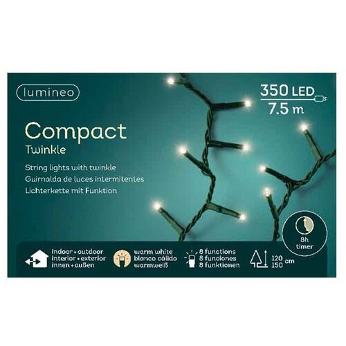 Lumineo Lampice za jelku sa 350 LED dioda toplo belih compact twinkle 750cm Cene