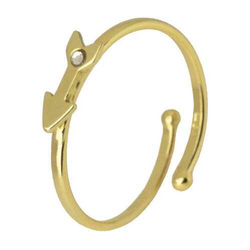  Ženski victoria cruz areca arrow gold prsten sa swarovski belim kristalom ( a3827-07da ) Slike