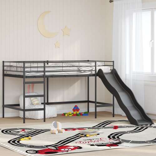  Krevet na kat za djecu s toboganom Crna i antracit 80 x 200 cm Cijene
