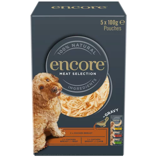 Encore Varčno pakiranje Dog Gravy Pouch Mix 20 x 100 g - Mesni izbor (3 vrste)