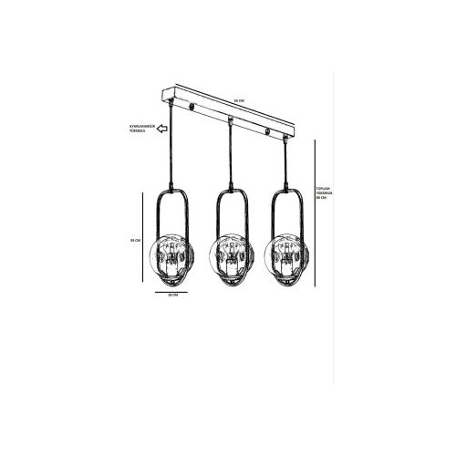 Opviq luster Ahu, 70cm55 cm Slike