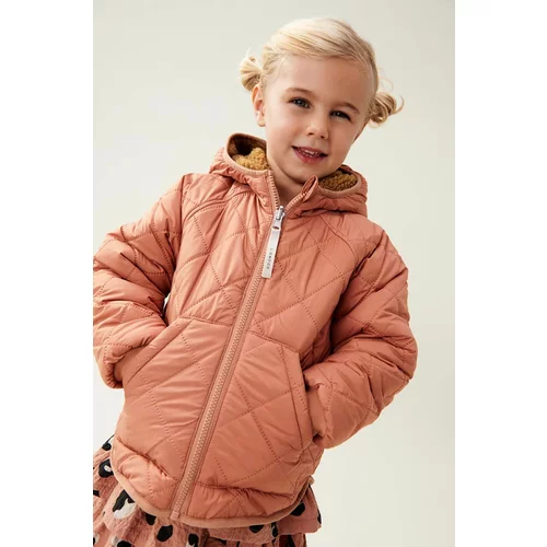 Liewood Otroška dvostranska jakna oranžna barva