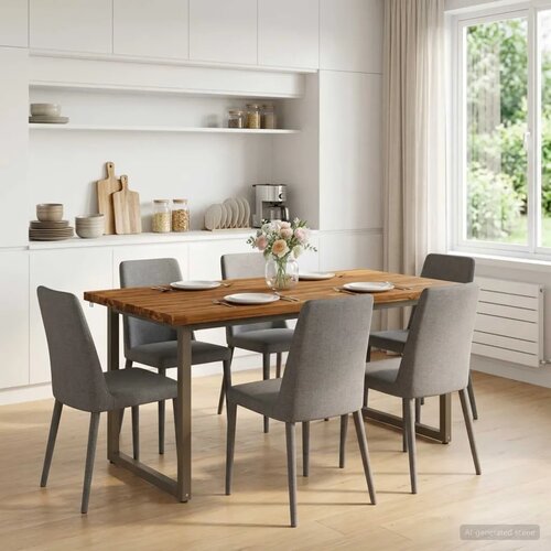  Kvadratni blagovaonski stol 160 x 70 x 75 cm Prirodna - Prirodno kava 160 x 70 x 75 cm Četvrtasto Slike