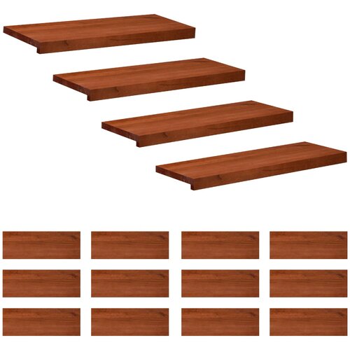 Step treads 16 kom. 80 x 25 x 2 cm Smeđa Čvrsto drvo bukve Cijene