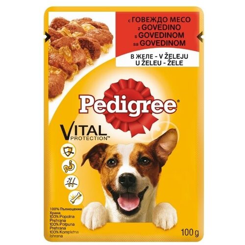 Pedigree govedina v želeju 100 g Cene