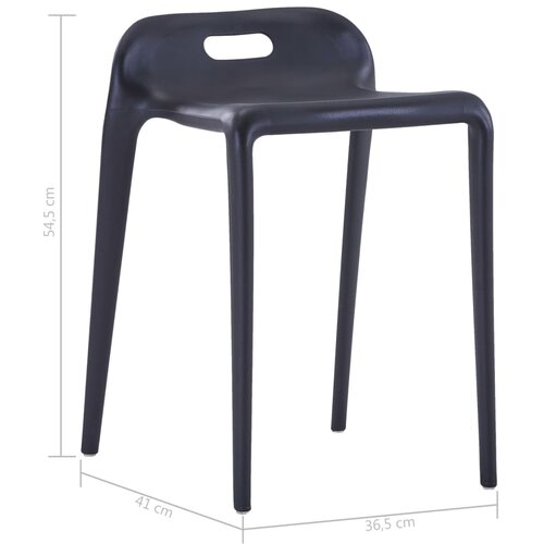  Složivi stolci 4 kom crni plastični Slike