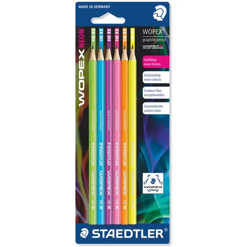 Staedtler Grafitni svinčnik Wopex Neon, HB, 6 kosov
