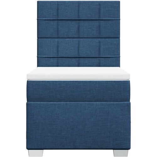  Krevet s oprugama i madracem plavi 80x200 cm od tkanine Slike