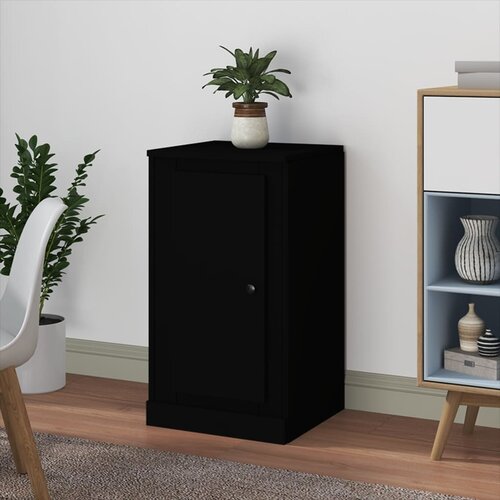 VidaXL Komoda črna 37,5x35,5x67,5 cm inženirski les Slike