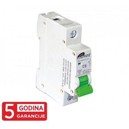 Mitea_Electric Automatski osigurač B6A 4.5kA 240V tipB 5Y ME-MAO6 Cene