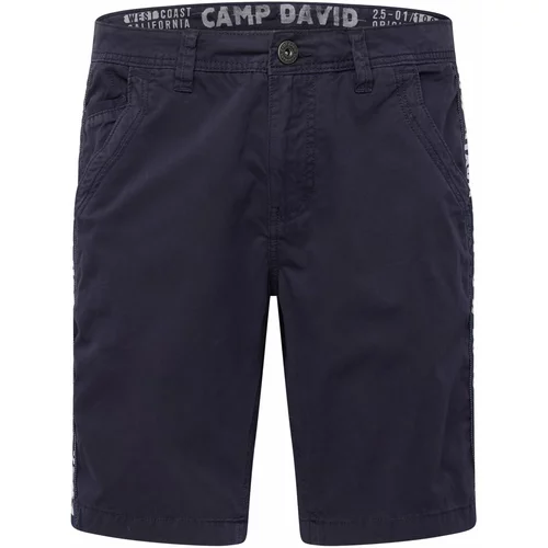 CAMP DAVID Chino hlače mornarsko plava / bijela