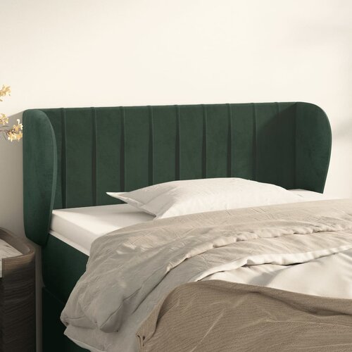 vidaXL Vzglavje z ušesi temno zeleno 83x23x78/88 cm žamet Cene
