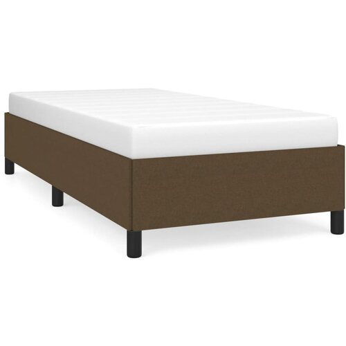 VidaXL Posteljni okvir temno rjav 90x200 cm blago, (20794697) Slike