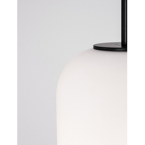 Nova Luce Bela/črna steklena viseča svetilka &amp;oslash; 22 cm Lato &amp;ndash; Slike