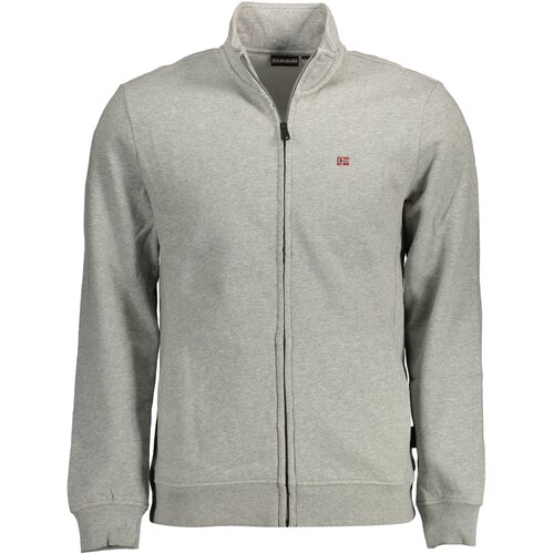Napapijri SWEATSHIRT WITH ZIP MAN GRAY Slike