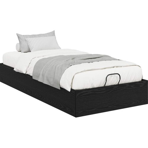  Otomanski krevet s pohranom Crni Hrast 203 x 100 x 25 cm Slike