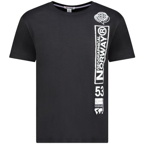 Geographical Norway Mu&amp;scaron;ka majica kratkih rukava Japon Db Men 402, Crna Slike