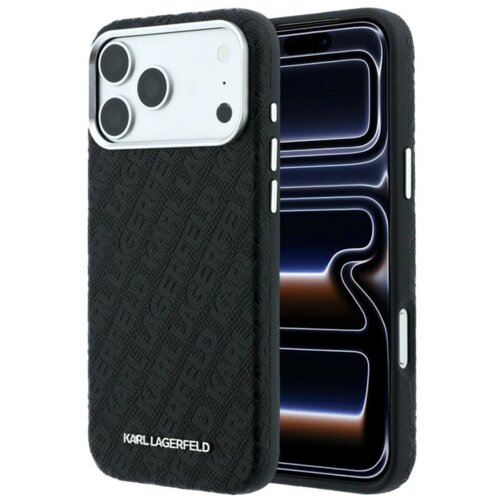  maska karl lagerfeld grained allover elongated magsafe iphone 17 pro max/ 18 pro max crna Cene