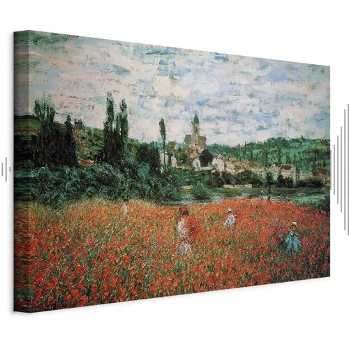  Slika - Claude Monet &ndash; Poppy Field near V&eacute;theuil 120x80 Akustična Cijene