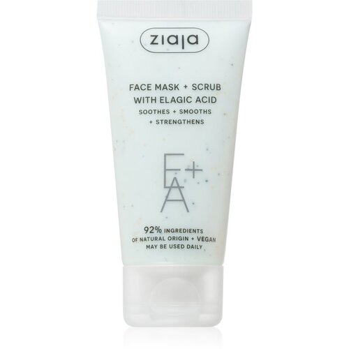 Ziaja Face Mask + Scrub with Elagic Acid maska za piling 55 ml Slike