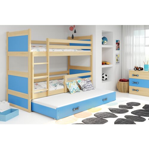 BestBed krevet na kat rico s dodatnim ležajem -bor-plava Cene