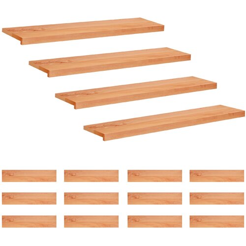 Step treads 16 kom. 110 x 25 x 2 cm Lak Čvrsto drvo bukve Cijene
