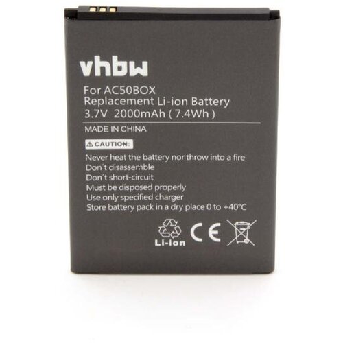 VHBW Baterija za Gigabyte GSmart Mika M2, 2000 mAh Slike