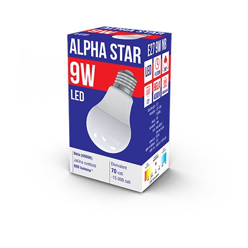 Alpha Star E27 LED sijalica 9W 4000K 800 lm Slike