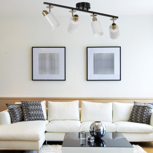 Opviq nomi 4 lü sıralı siyah beyaz camlı avize blackwhite chandelier Cene
