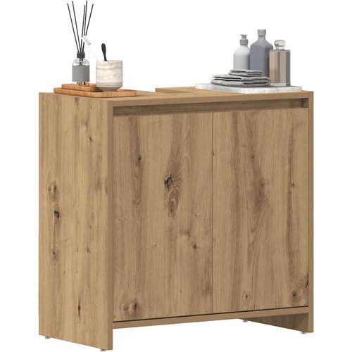 Ormarić za umivaonik smeđa boja hrasta 60x33x60 cm drveni Cene