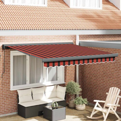  Povlačivi tende Crvena i Crna 300 x 250 cm Platno i Aluminij Cijene