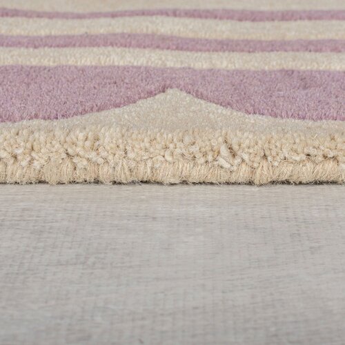 Flair Rugs Ljubičasta/u prirodnoj boji ručno rađena vunena staza 80x230 cm Lois Scallop &amp;ndash; Slike