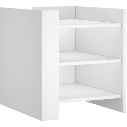 Maison Chic Nočna omarica - Nočna miza bela 45x50x50 cm inženirski les, (21688187) Slike