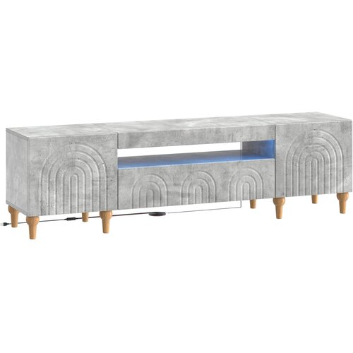  LED TV kabinet Betonska siva Konstruirano drvo Slike
