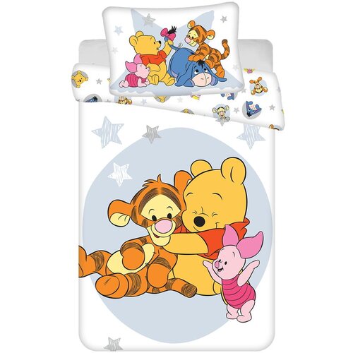 Jerry Fabrics Pamučna dječja posteljina za dječji krevetić 100x135 cm Winnie the Pooh "Stars" – Cijene