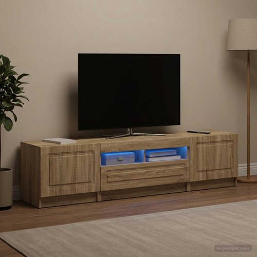  LED TV kabinet UTRECHT 3 kom. Hrast sonoma Konstruirano drvo Smeđa 81 x 35 x 40 cm Cijene