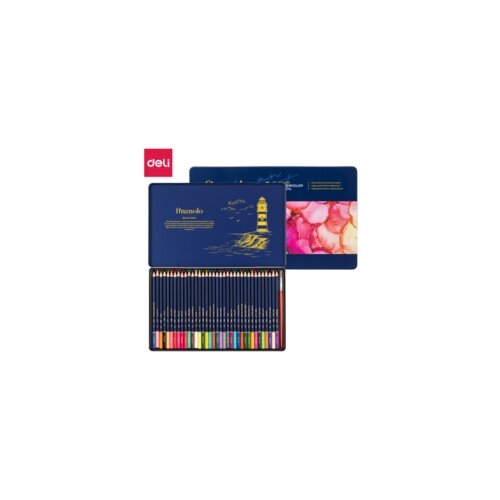 Deli DRVENE VODENE BOJICE UMETNIČKE 1/36 u metalnoj kutiji EC129-36 Cene