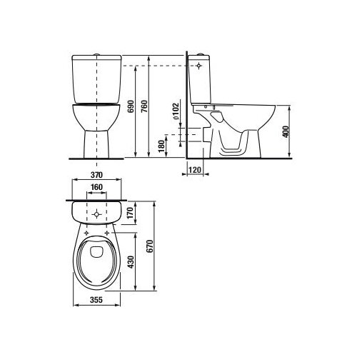Jika H8623960007871 Neo talna brezrobna WC &amp;scaron;koljka monoblok z WC desko Slike